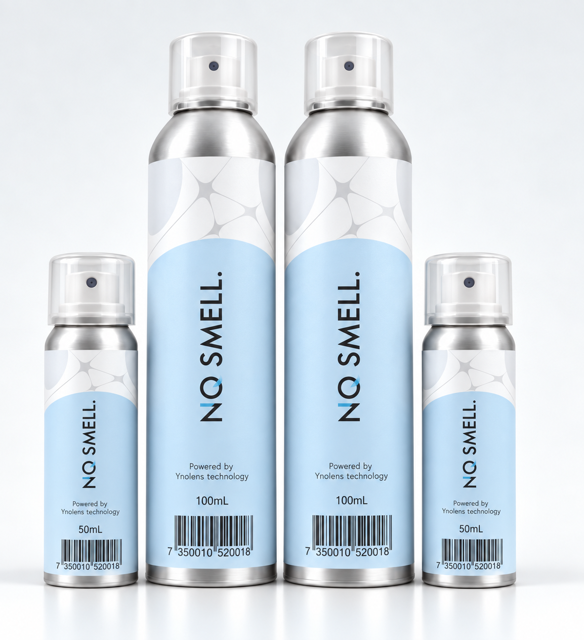 NoSmell perfume-free odour remover in 50 ml and 100 ml containers